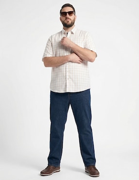 Camisa casual Weekend Plus de algodón manga corta para hombre