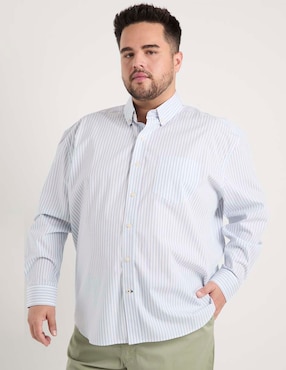 Camisa casual Weekend Plus manga larga para hombre