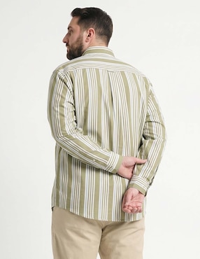 Camisa casual Weekend Plus de algodón manga larga para hombre