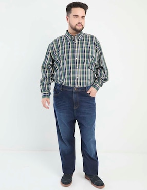 Jeans relaxed straight Weekend Plus lavado obscuro para hombre