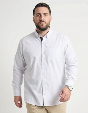 Camisa de vestir Weekend Plus de algodón manga larga para hombre