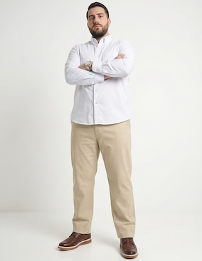 Camisa de vestir Weekend Plus de algodón manga larga para hombre