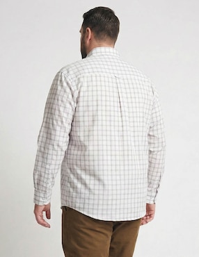 Camisa de vestir Weekend Plus de algodón manga larga para hombre