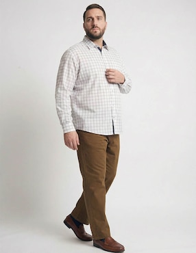 Camisa de vestir Weekend Plus de algodón manga larga para hombre