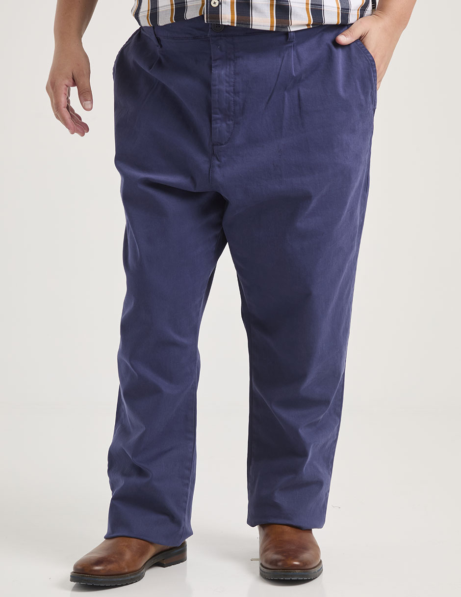 Pantalón chino recto de algodón para hombre