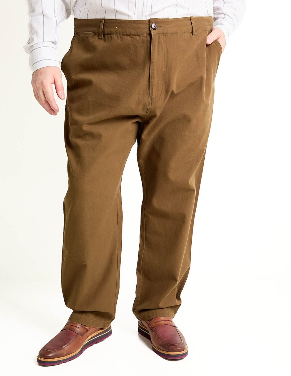 Pantalón regular de algodón para hombre Pantalón regular de algodón para hombre