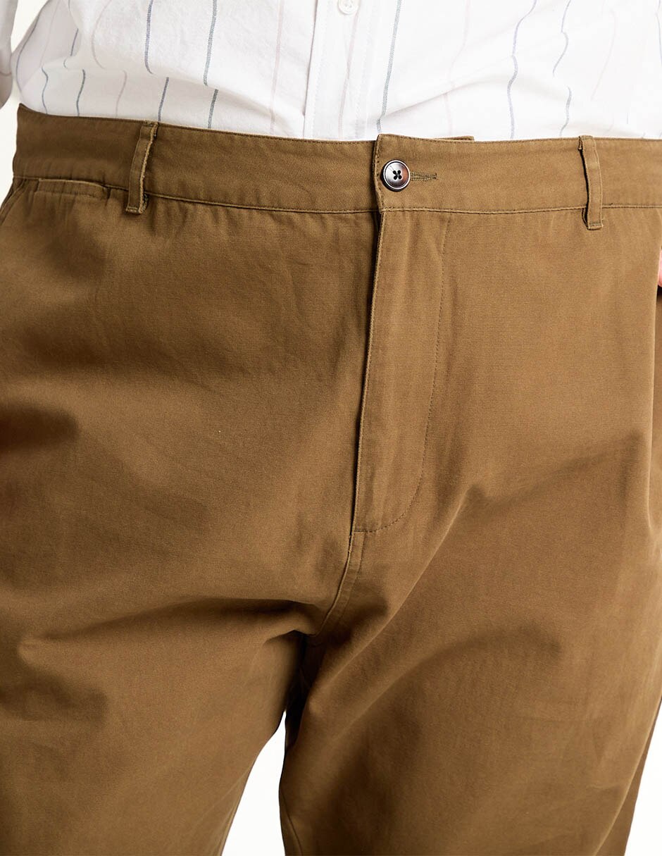 Pantalón regular de algodón para hombre 4