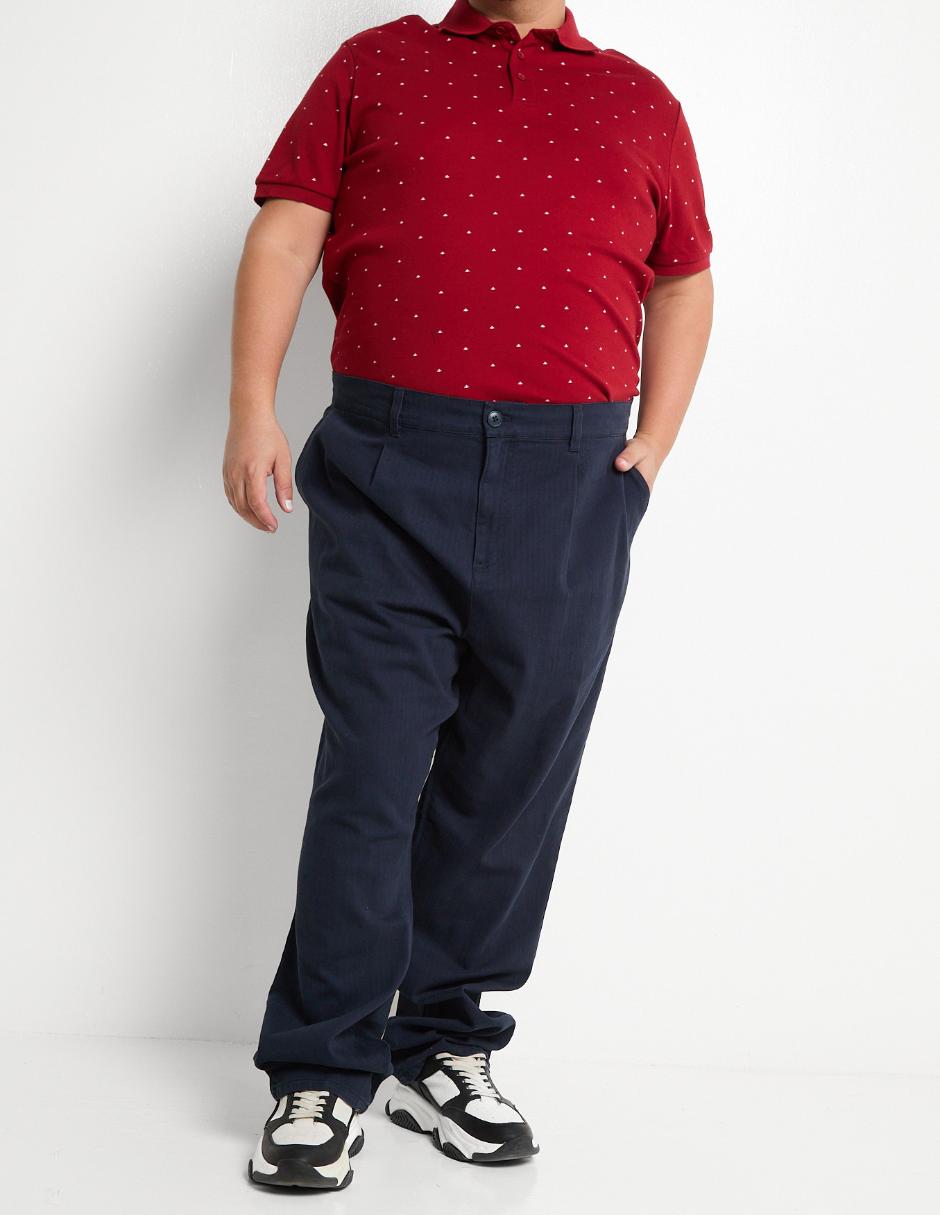Pantalón chino recto de algodón para hombre