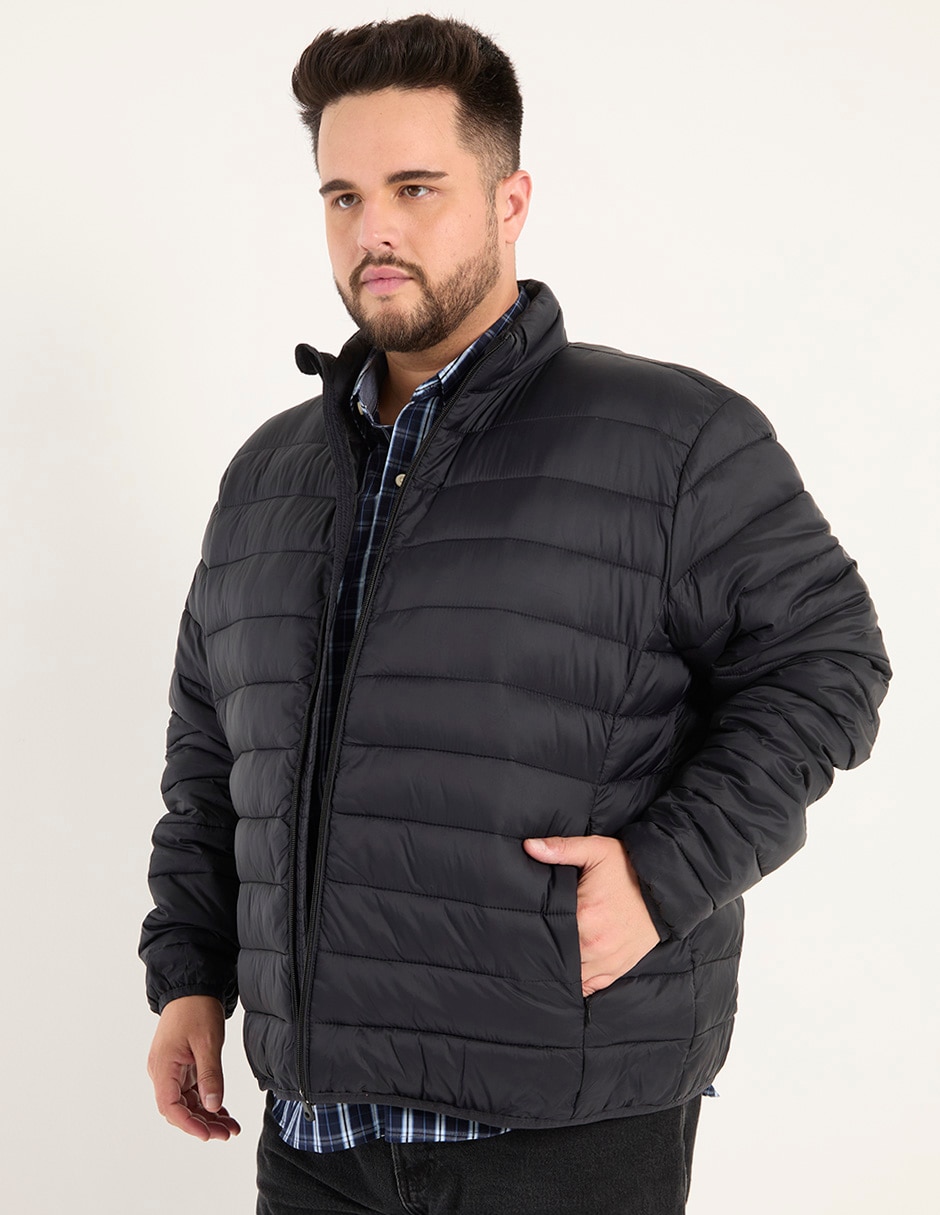 Chamarra acolchada con bolsillos para hombre