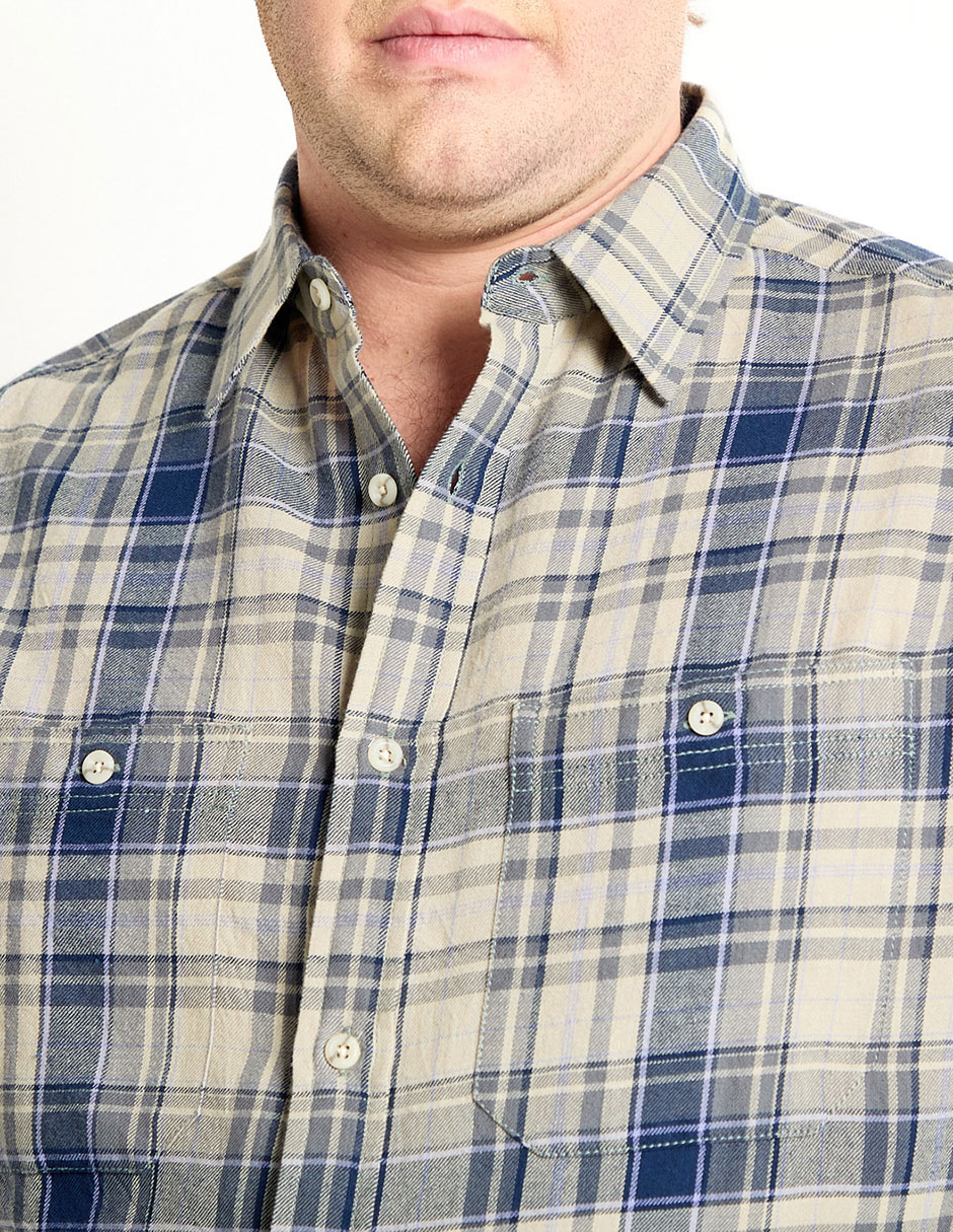 Camisa casual Weekend Plus manga larga para hombre