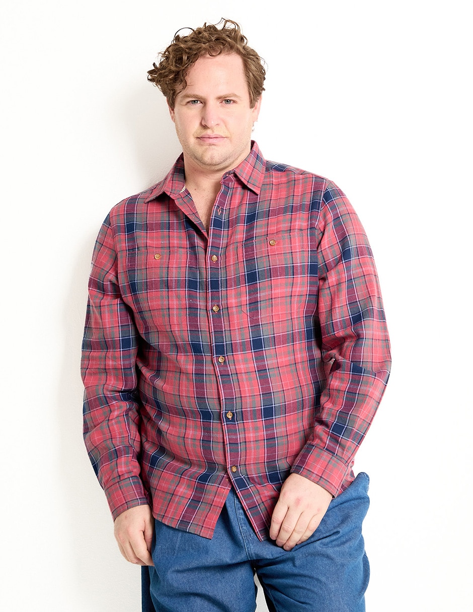 Camisa casual manga larga para hombre