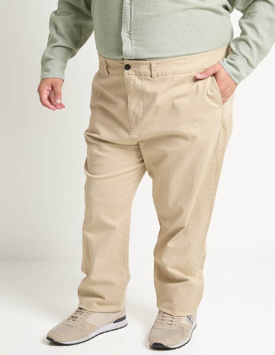 Pantalón recto de algodón para hombre