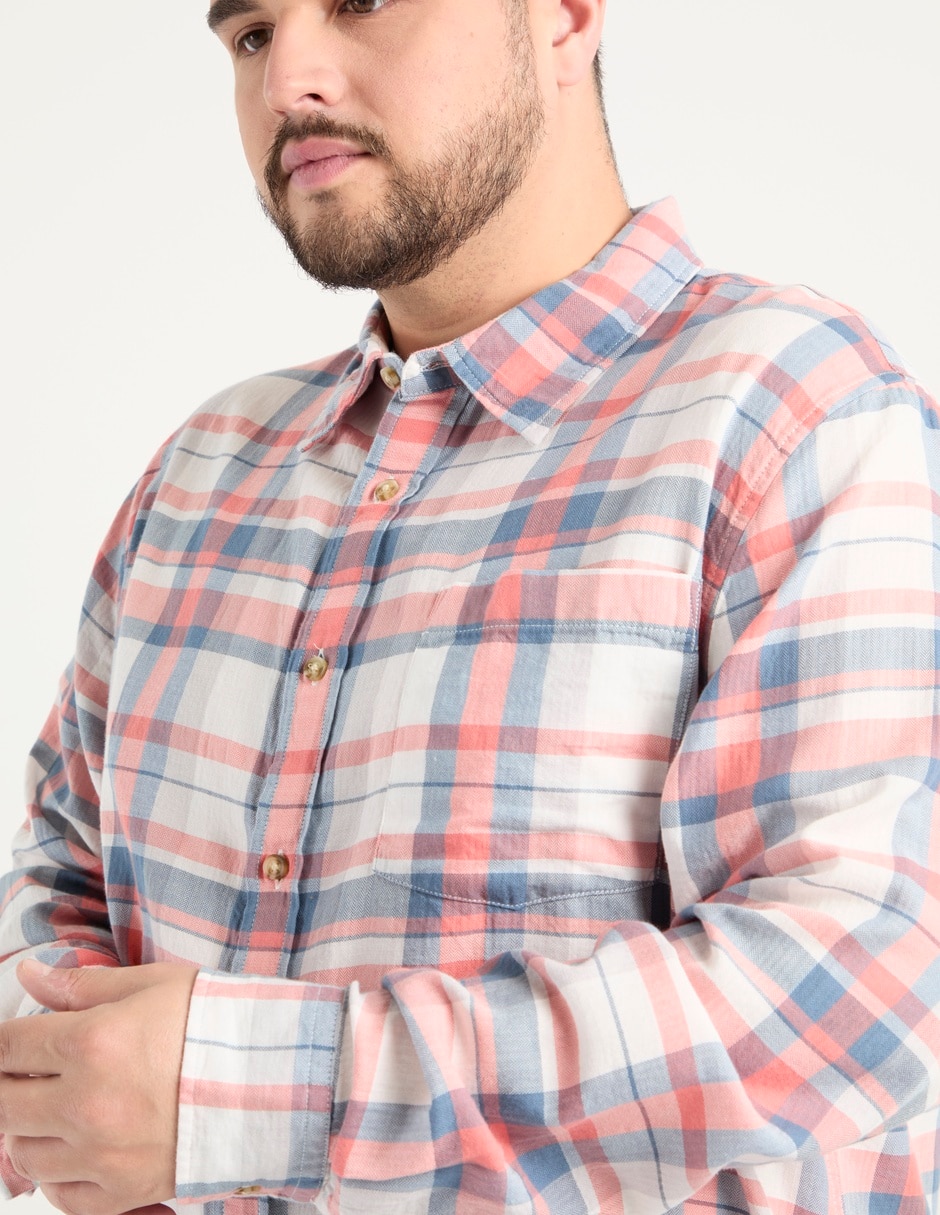 Camisa casual manga larga para hombre 4