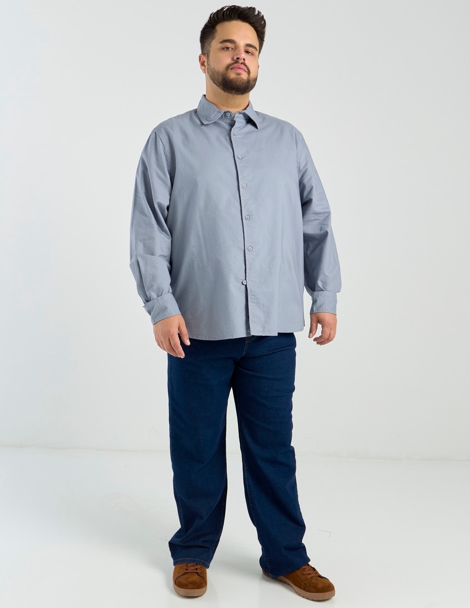 Camisa casual de algodón manga larga para hombre 2