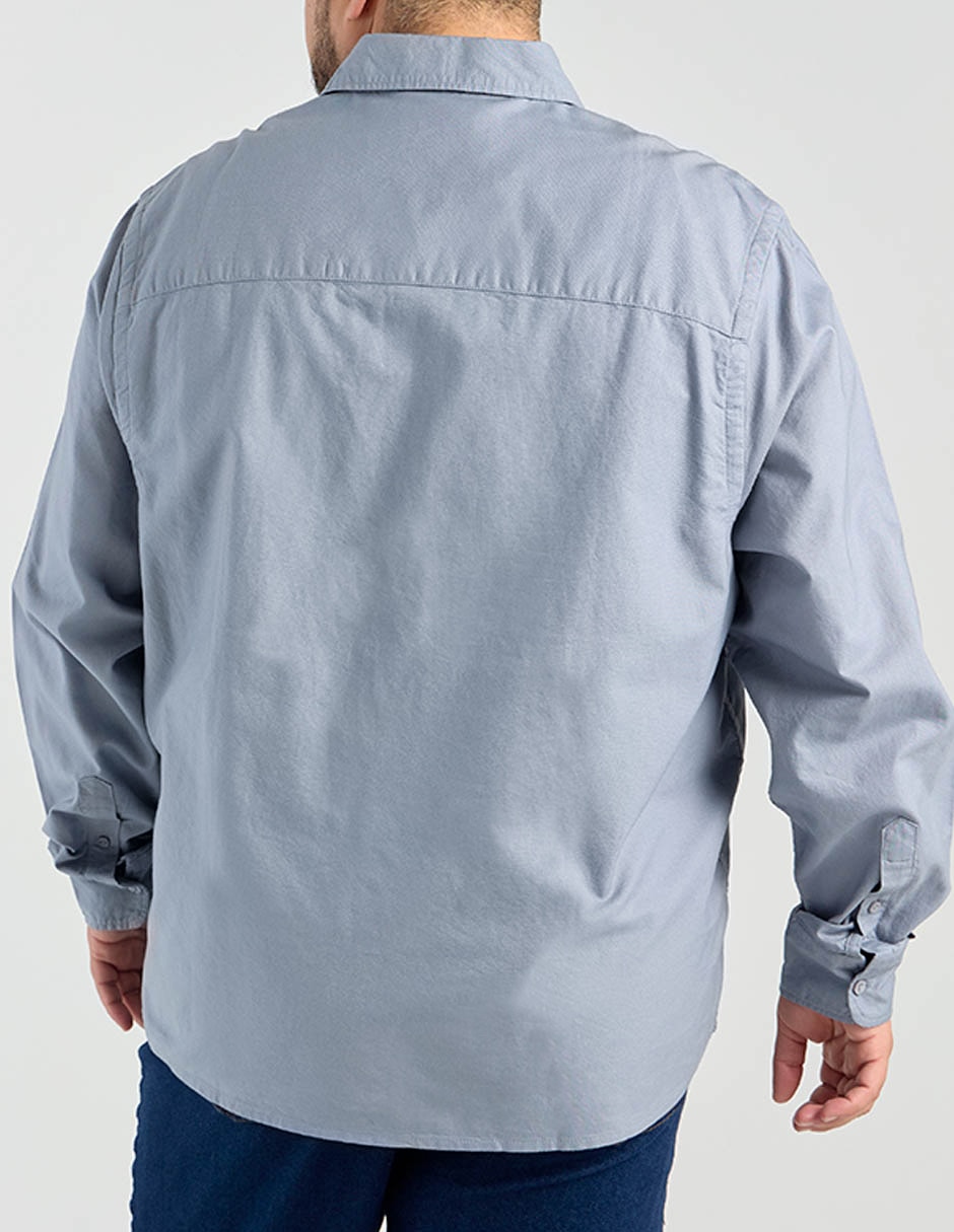 Camisa casual de algodón manga larga para hombre 5