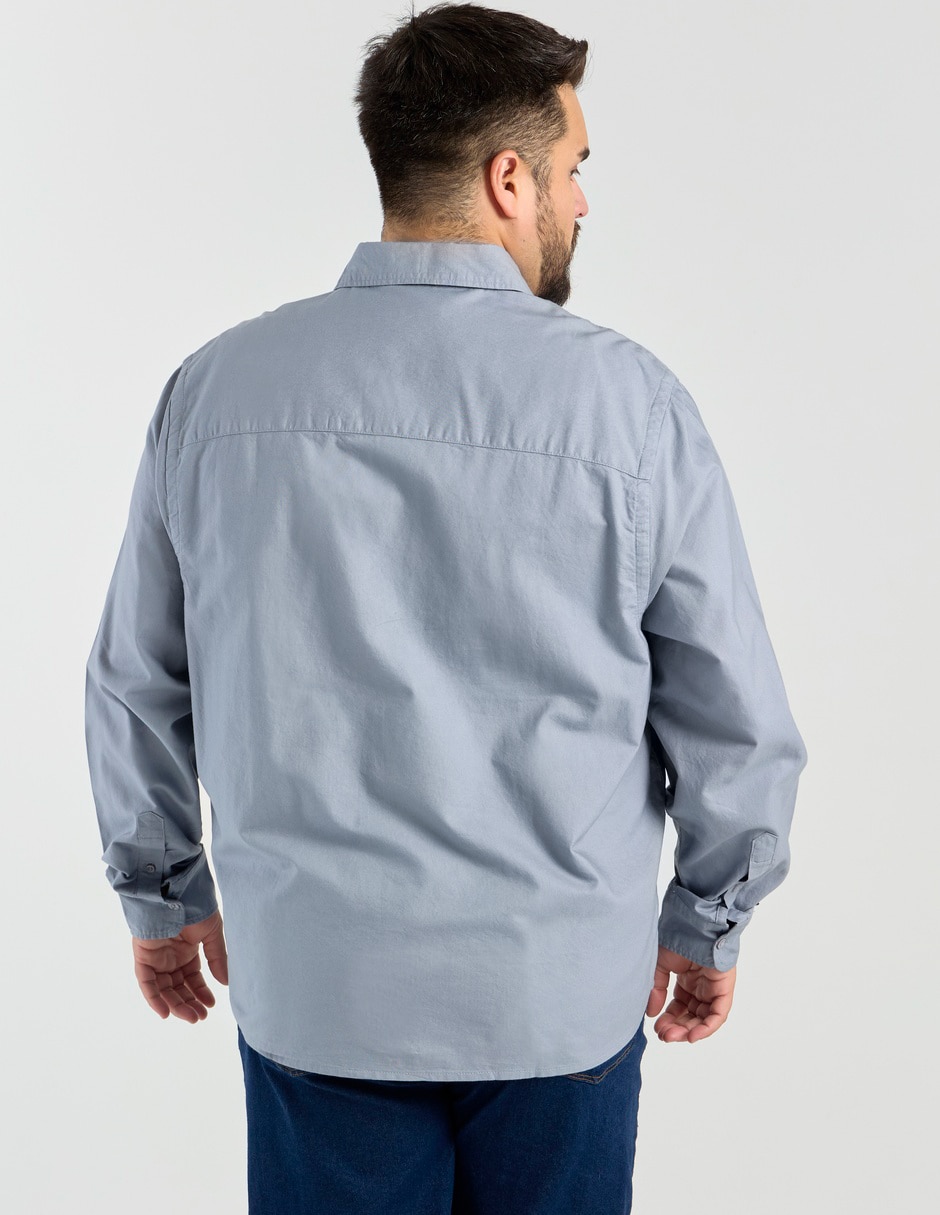 Camisa casual de algodón manga larga para hombre 6