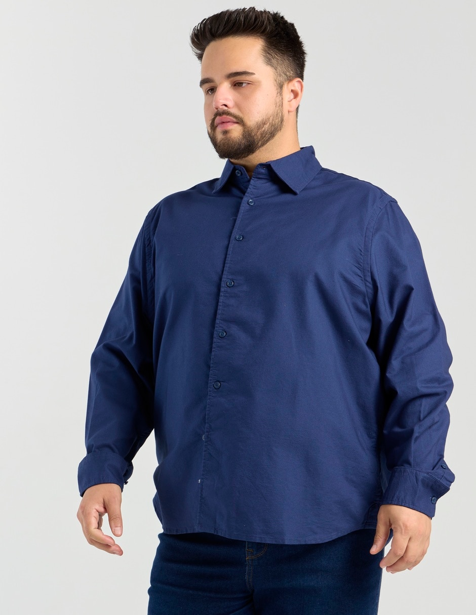 Camisa casual de algodón manga larga para hombre Camisa casual de algodón manga larga para hombre