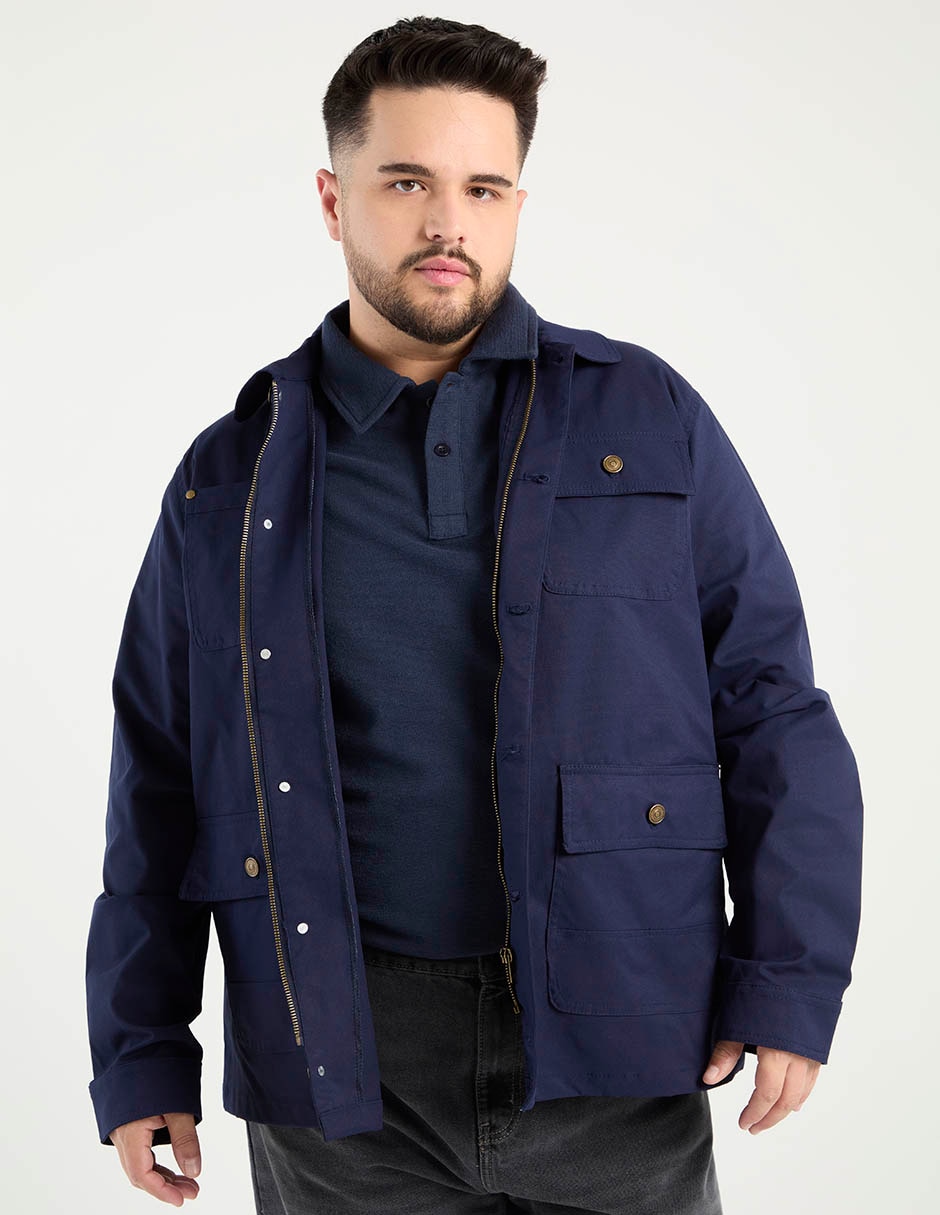 Chamarra casual con bolsillos para hombre Chamarra casual con bolsillos para hombre
