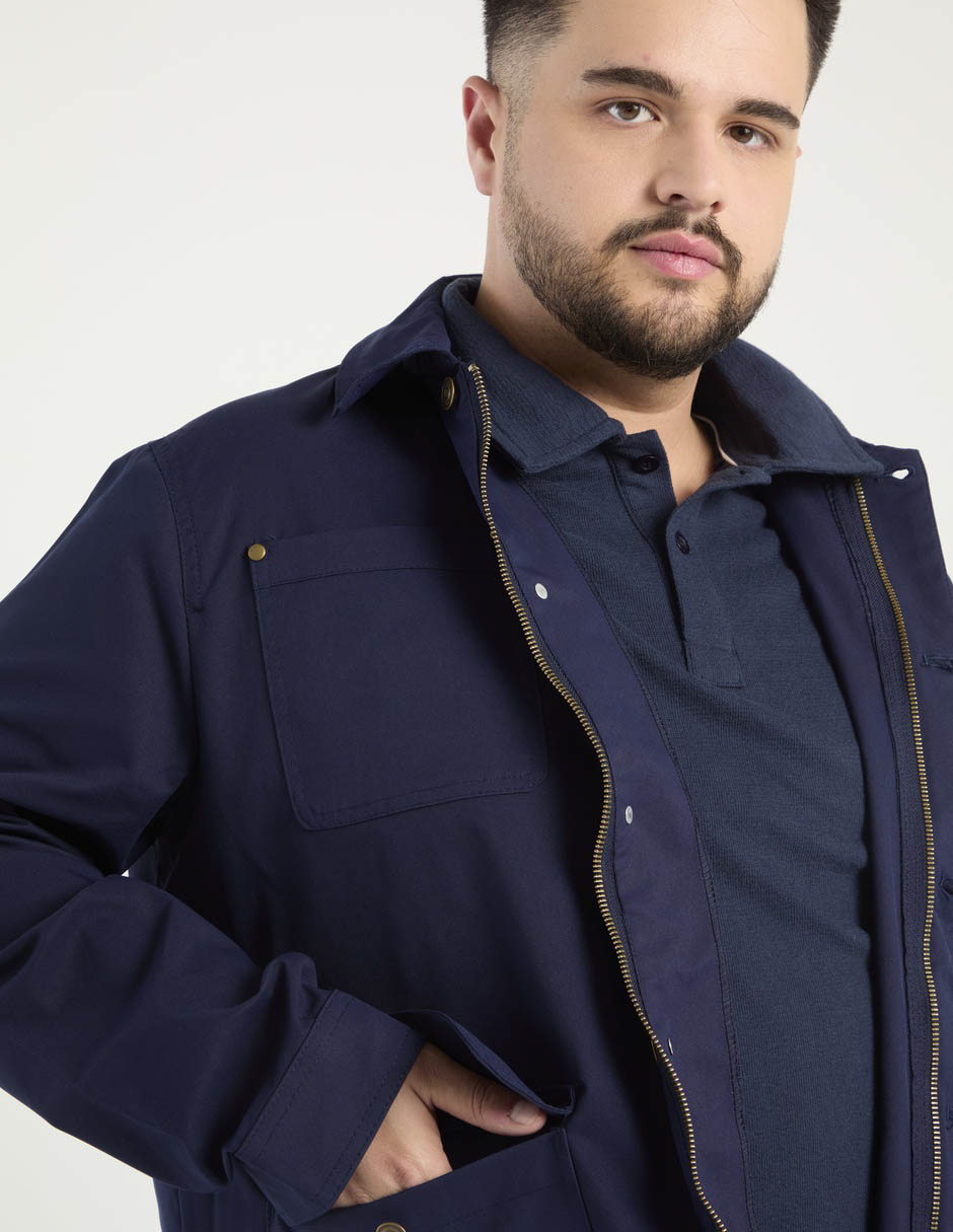 Chamarra casual con bolsillos para hombre 4