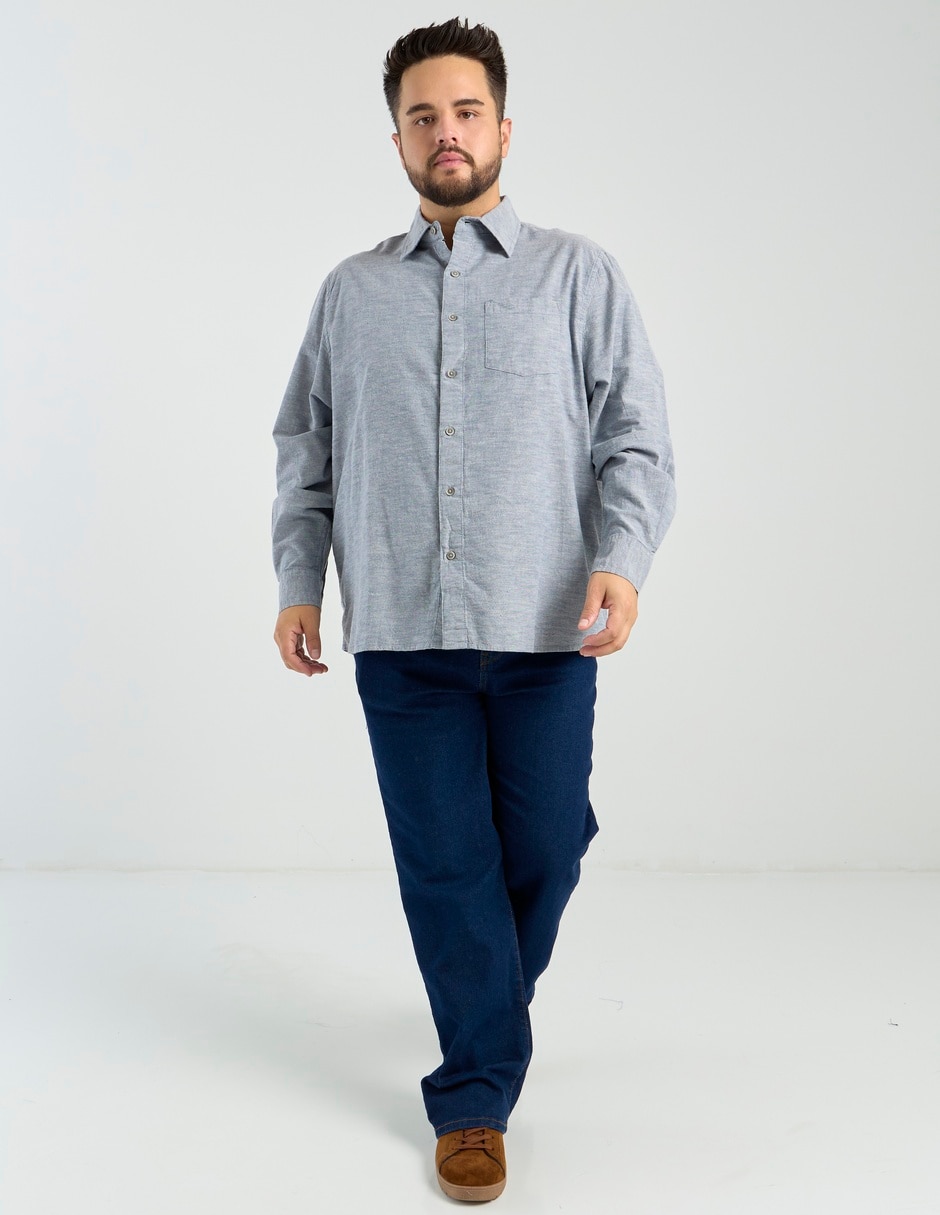 Camisa casual manga larga para hombre 2