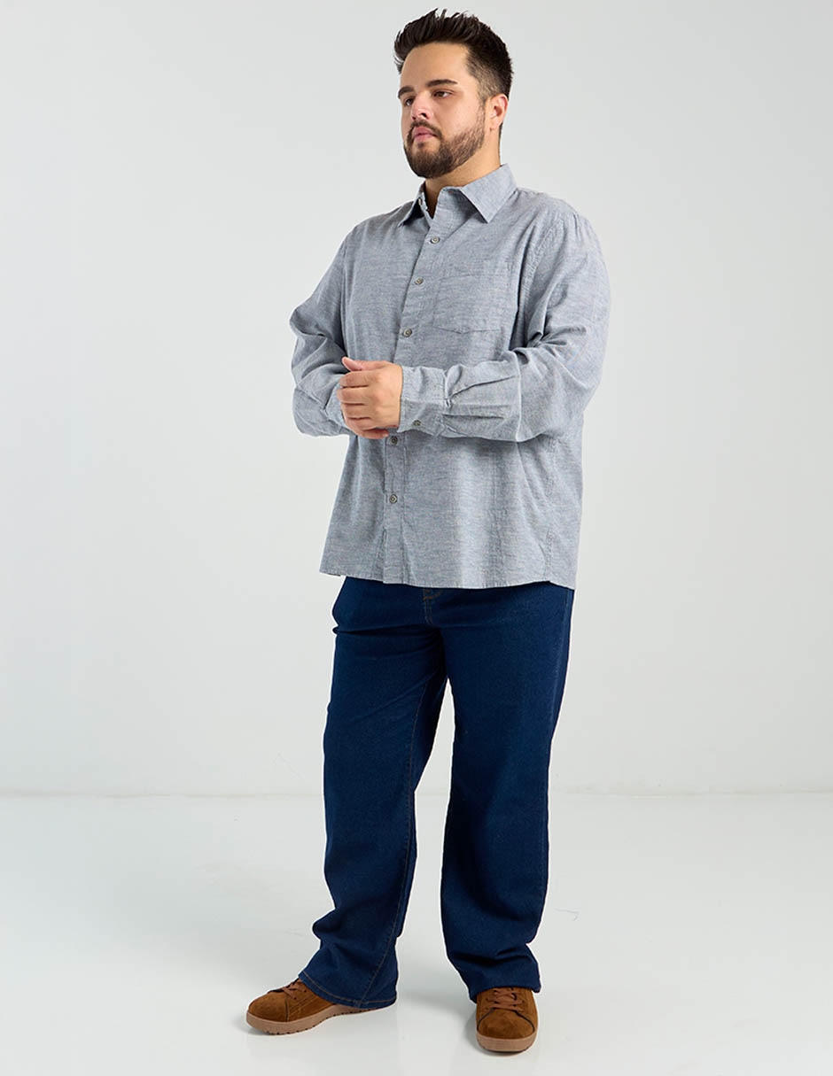 Camisa casual manga larga para hombre 3