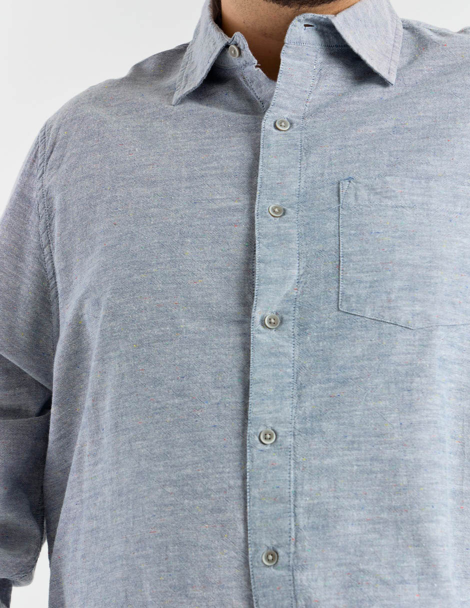 Camisa casual manga larga para hombre 4