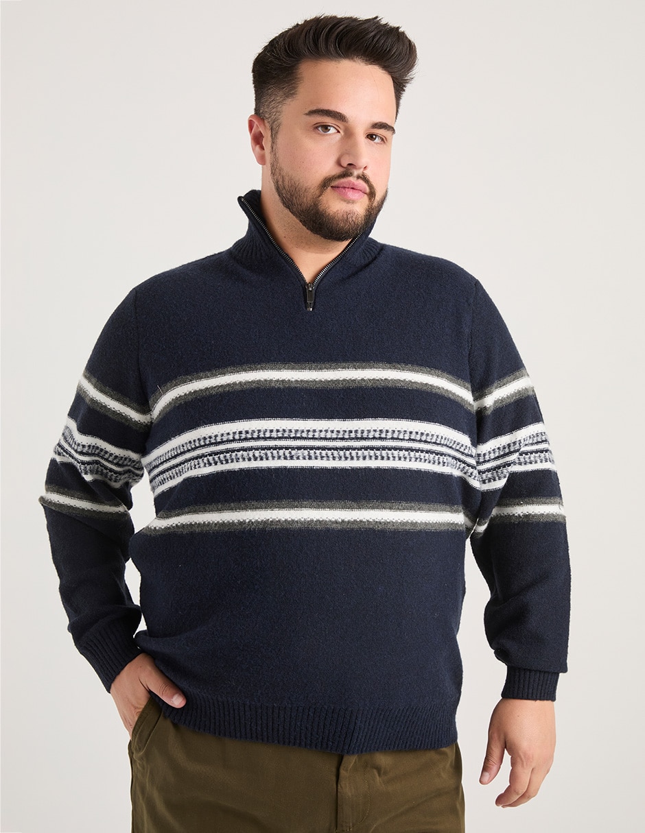 Suéter Weekend Plus cuello con cierre para hombre Suburbia