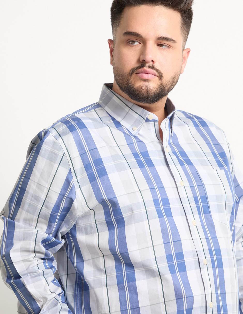 Camisa casual de algodón manga larga para hombre 4