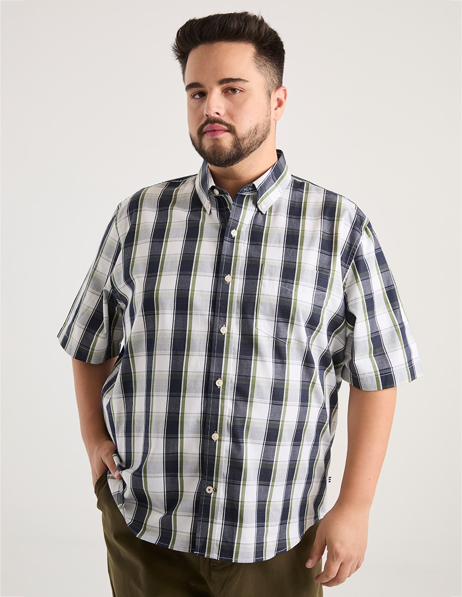 Camisa casual de algodón manga corta para hombre Camisa casual de algodón manga corta para hombre