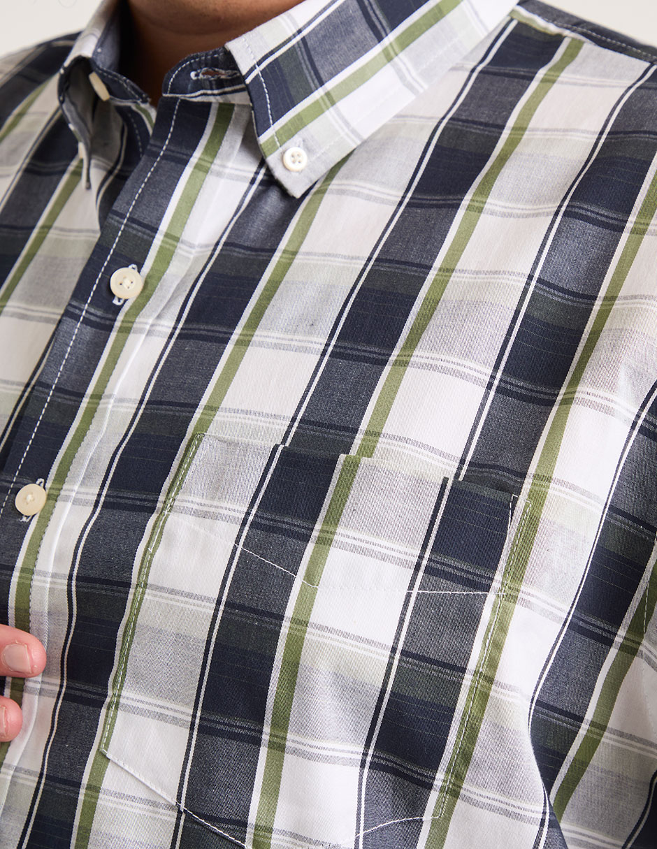 Camisa casual de algodón manga corta para hombre 4