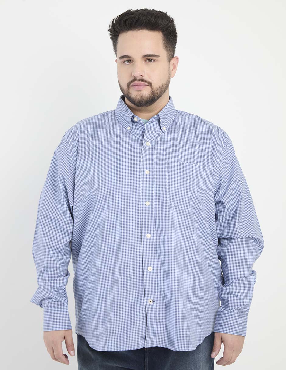 Camisa casual de algodón manga larga para hombre