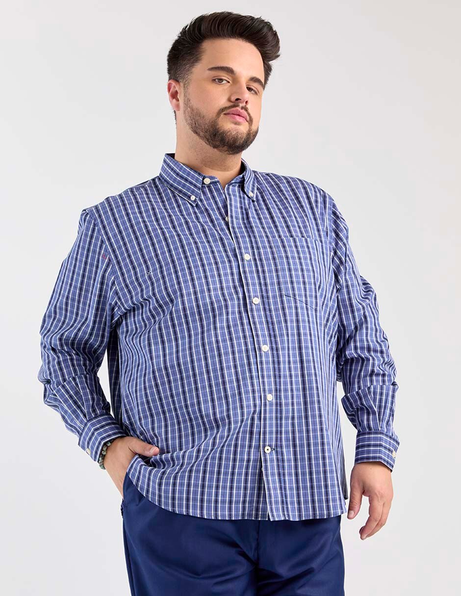 Camisa casual de algodón manga larga para hombre Camisa casual de algodón manga larga para hombre