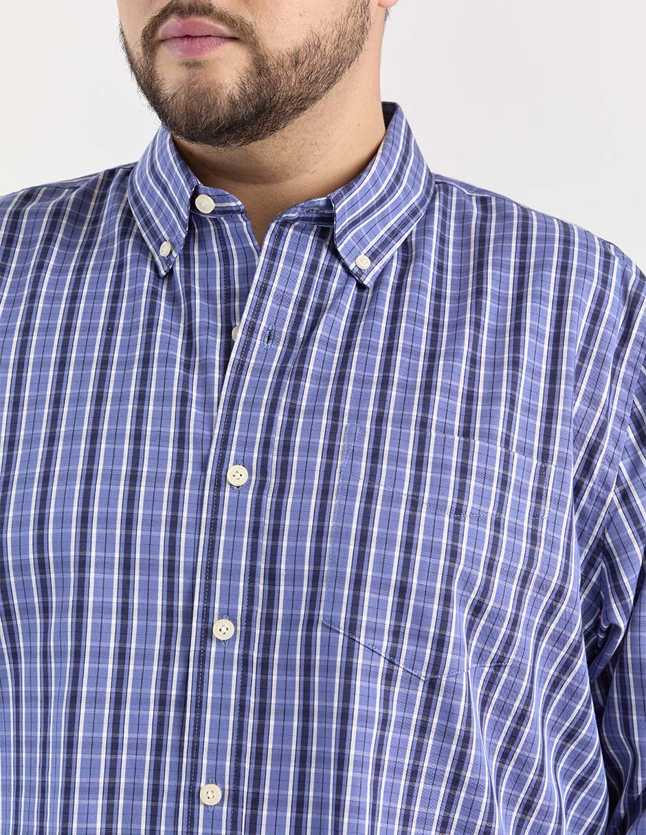 Camisa casual de algodón manga larga para hombre 4