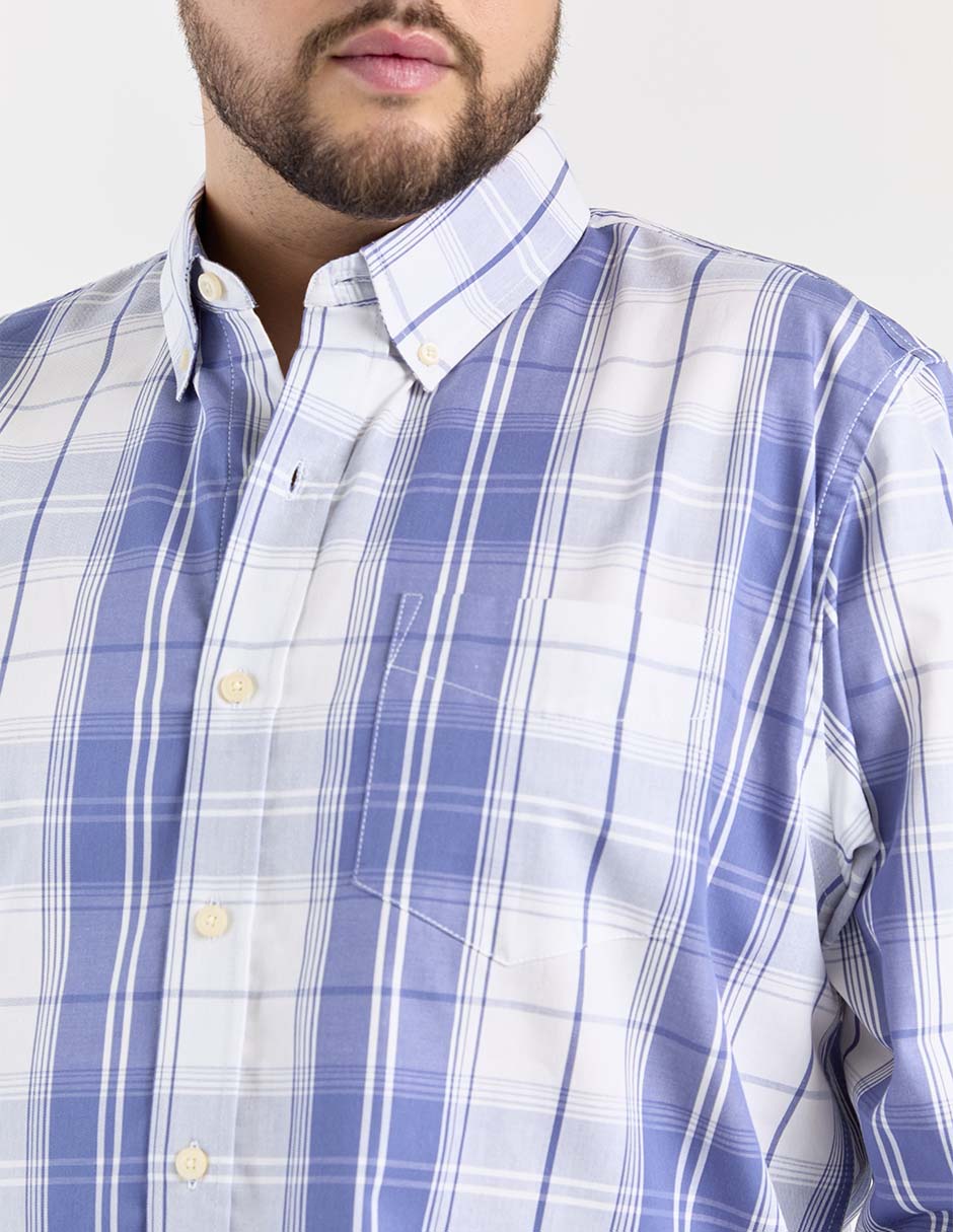 Camisa casual de algodón manga larga para hombre 4