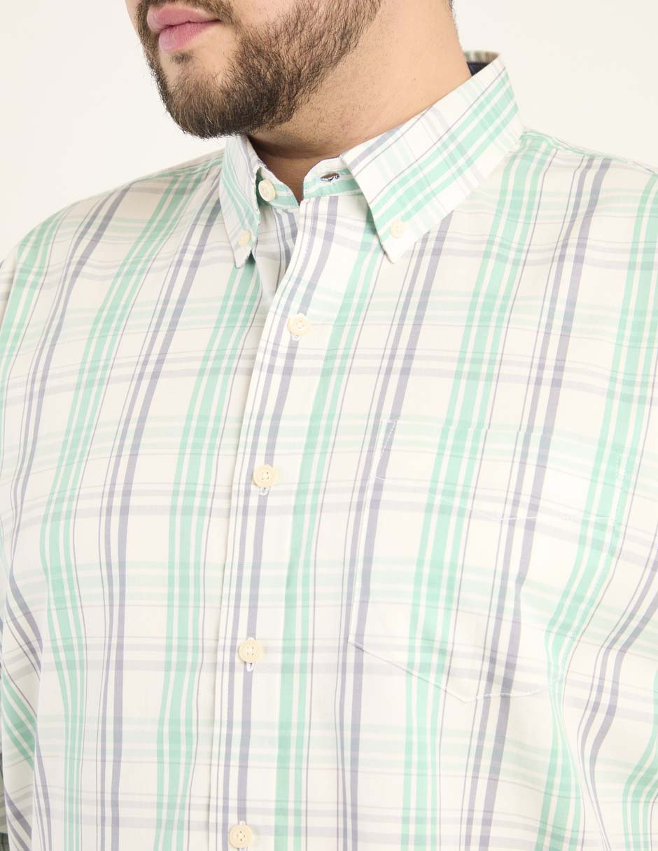 Camisa casual manga larga para hombre 4
