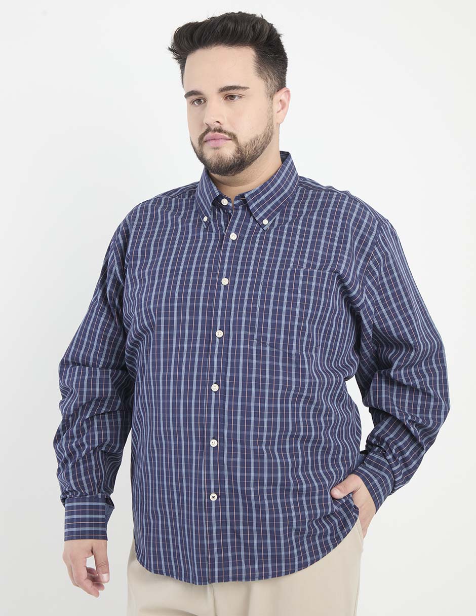 Camisa casual manga larga para hombre