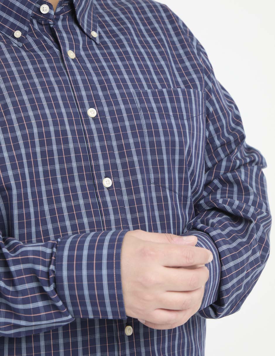 Camisa casual manga larga para hombre 4