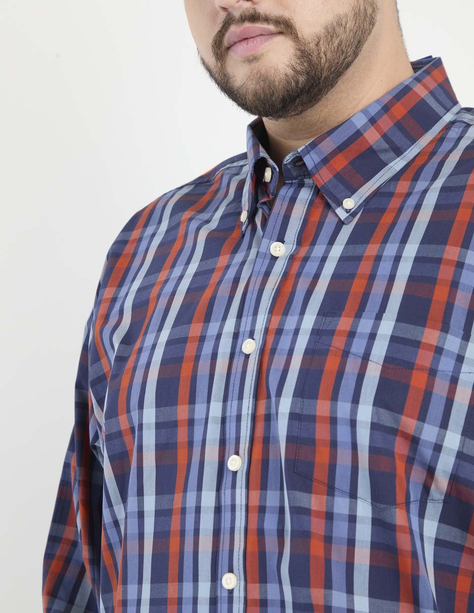 Camisa casual de algodón manga larga para hombre 4