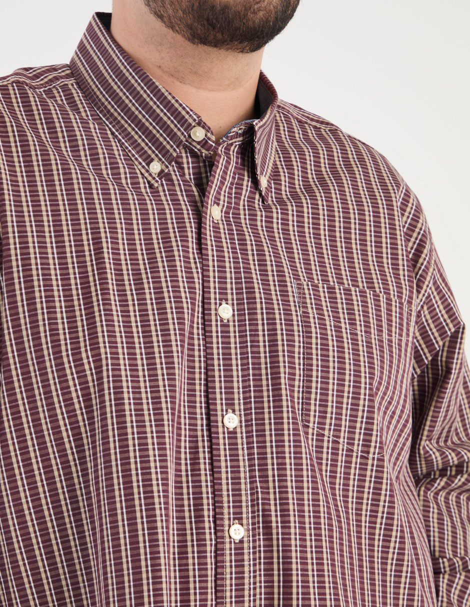Camisa casual manga larga para hombre 4