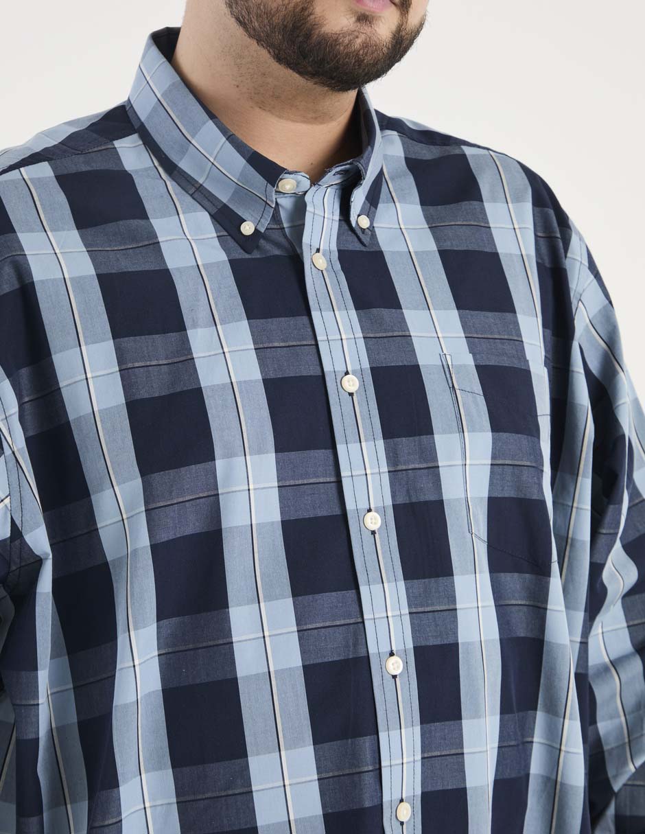 Camisa casual manga larga para hombre 4