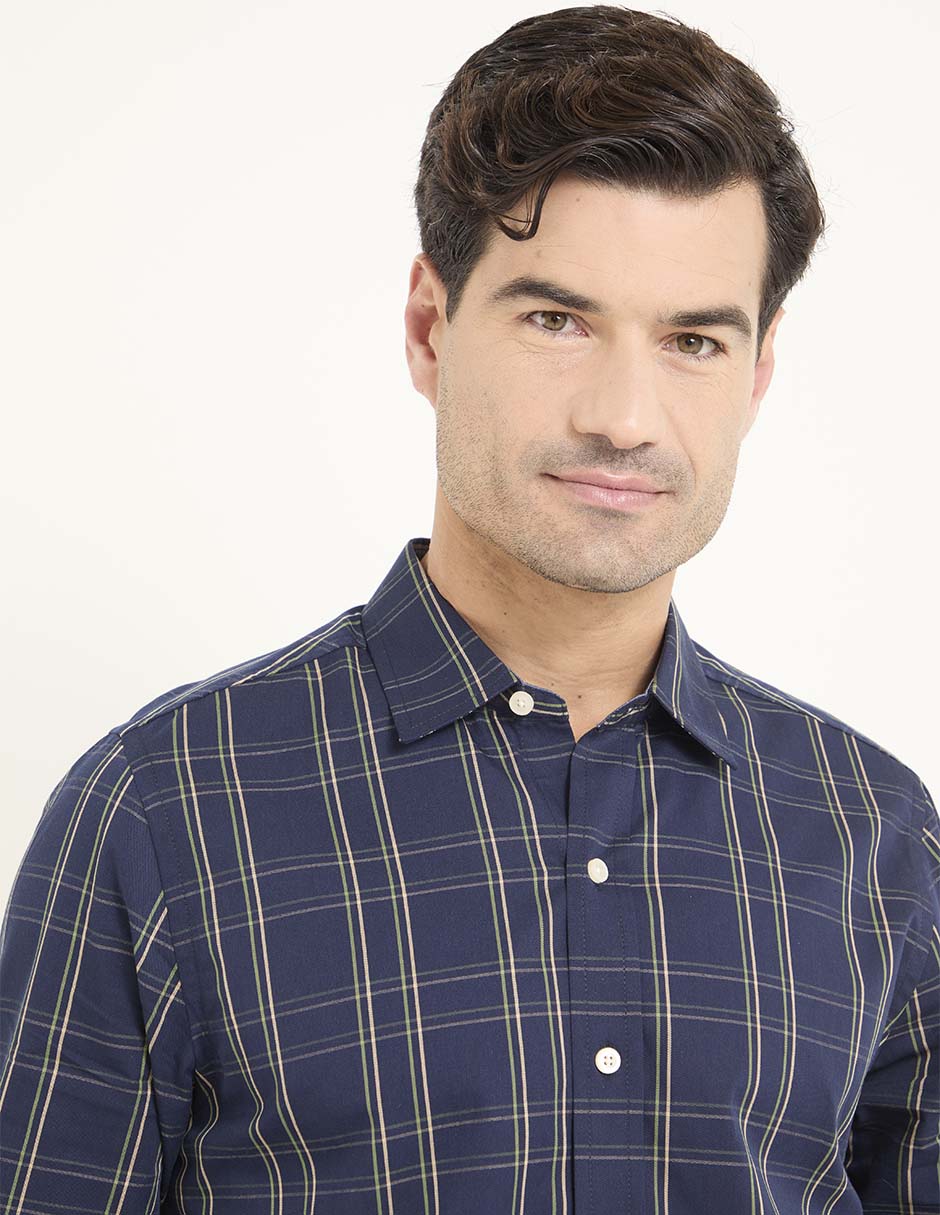 Camisa casual de algodón manga larga para hombre 5