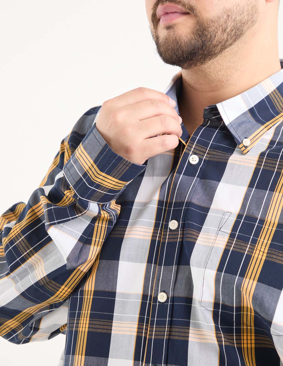 Camisa casual manga larga para hombre 3
