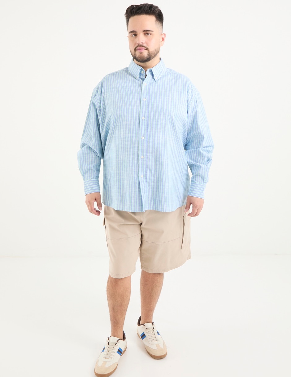 Camisa casual manga larga para hombre 2