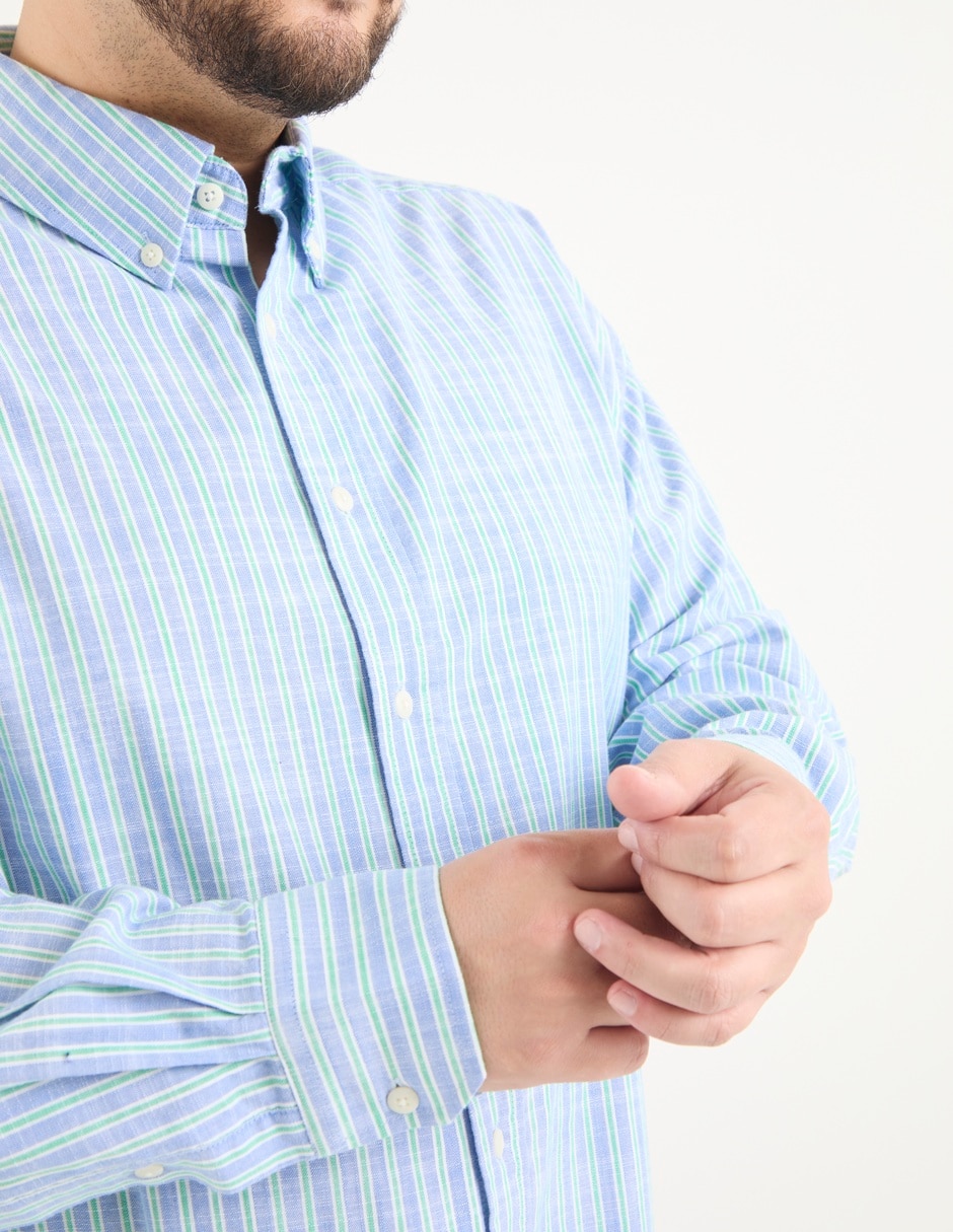 Camisa casual manga larga para hombre 3