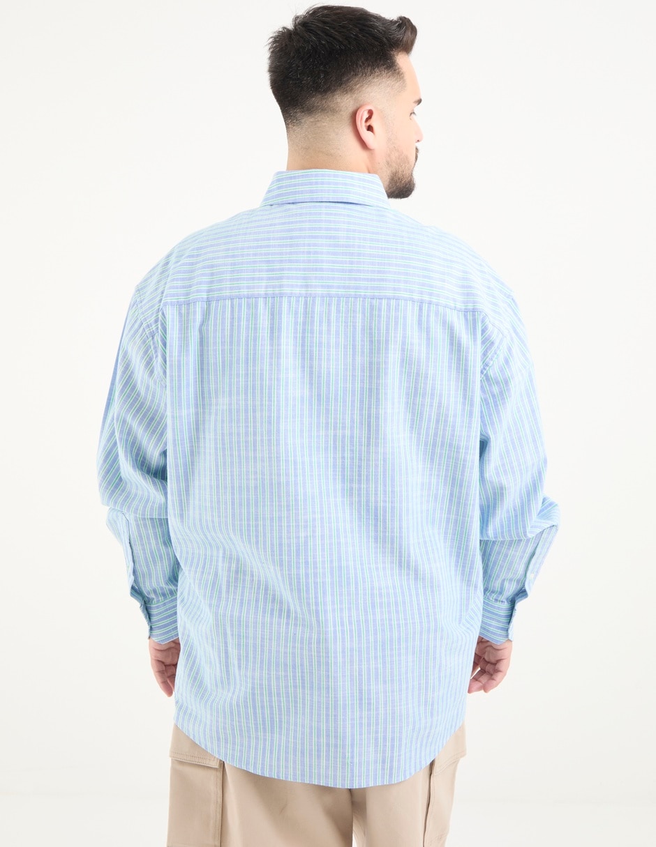 Camisa casual manga larga para hombre 5
