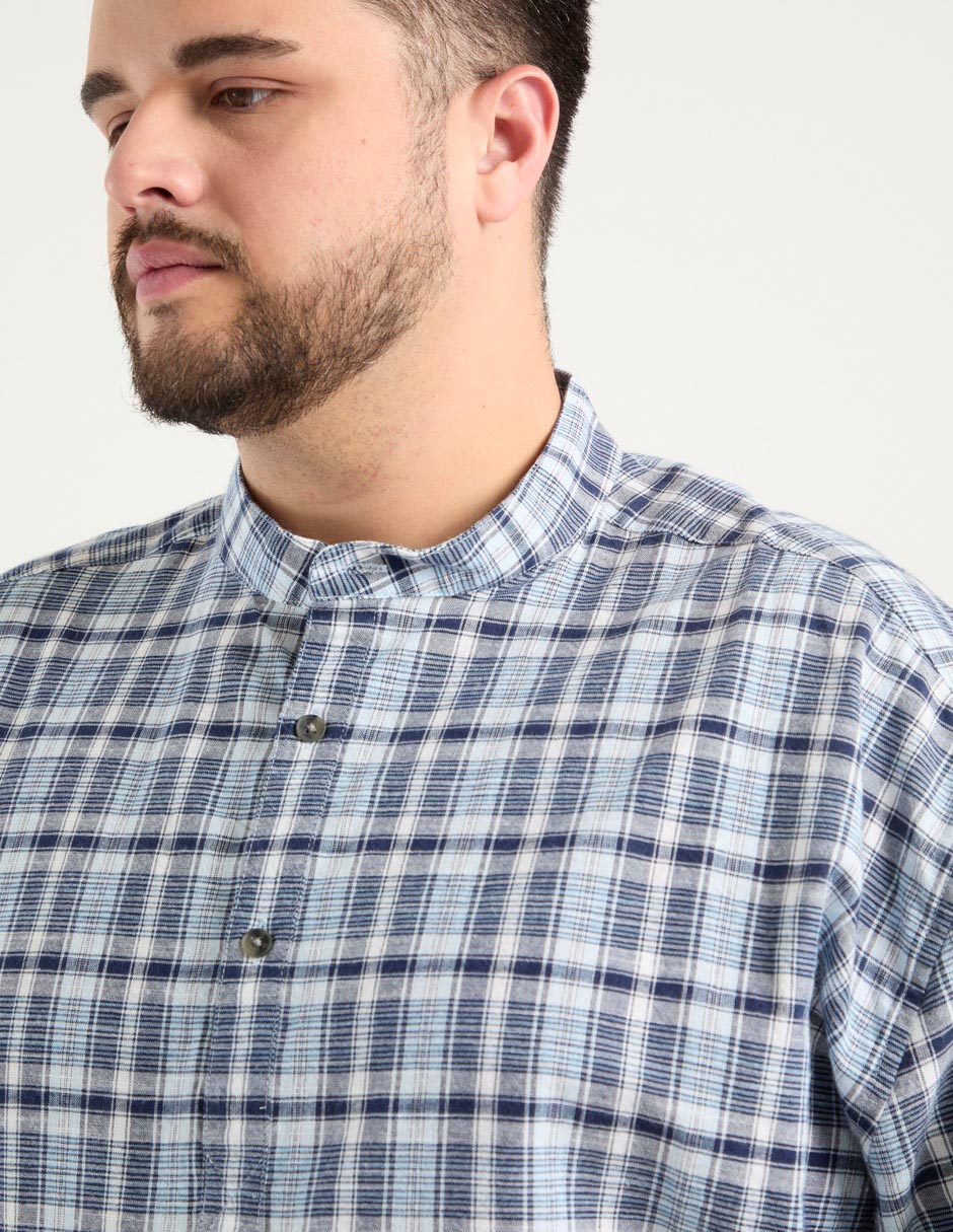 Camisa casual de algodón manga larga para hombre 4
