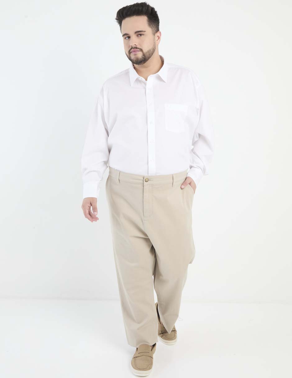 Pantalón business casual chino recto de algodón para hombre 3