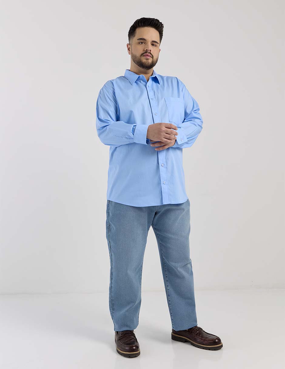 Jeans straight lavado obscuro para hombre 3