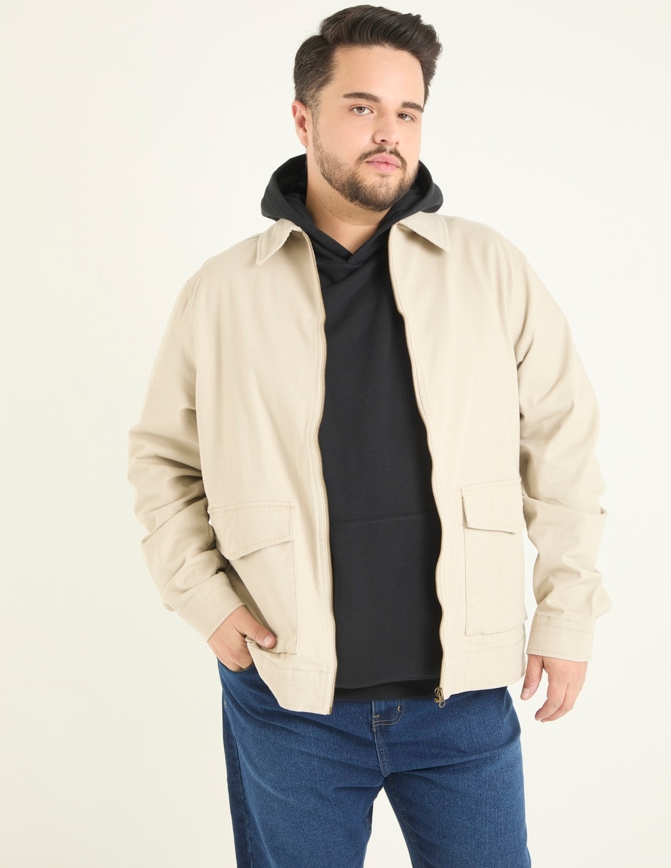 Chamarra casual con bolsillos para hombre Chamarra casual con bolsillos para hombre