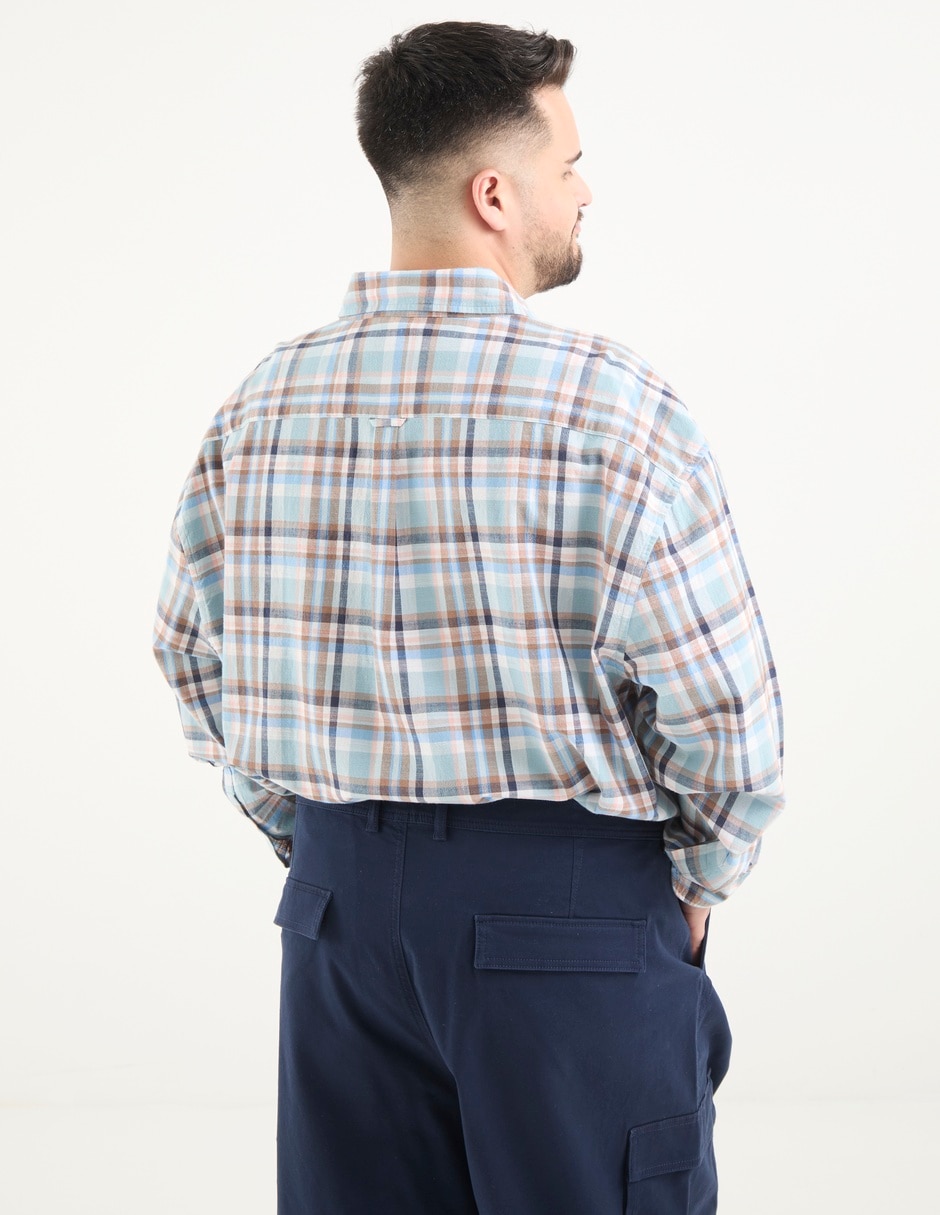 Camisa casual manga larga para hombre 5